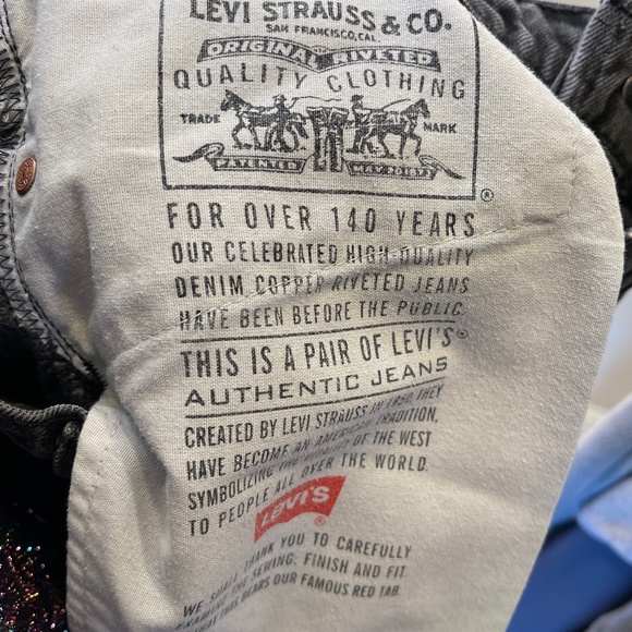 Levi’s 550 VTG USA Made Washed Black Relaxed Tapered High Rise Unisex Mom Jeans - Picture 10 of 10